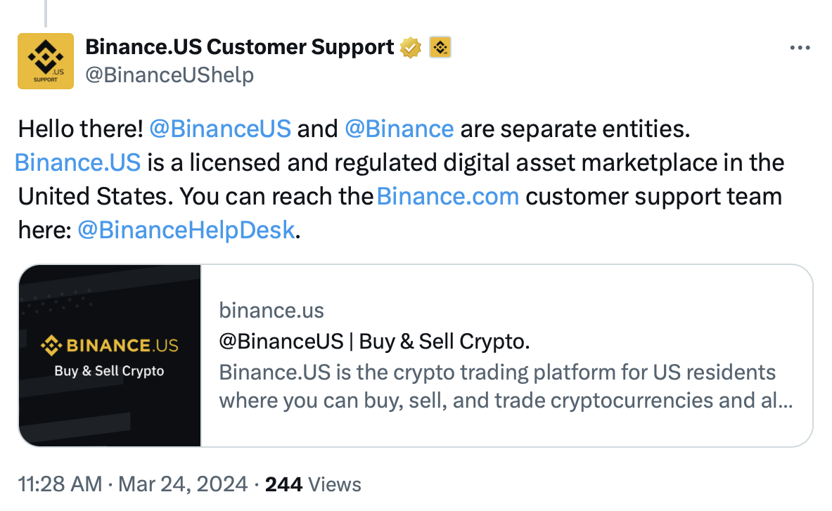 States’ backlash against Binance.US continues with 6th license pulled