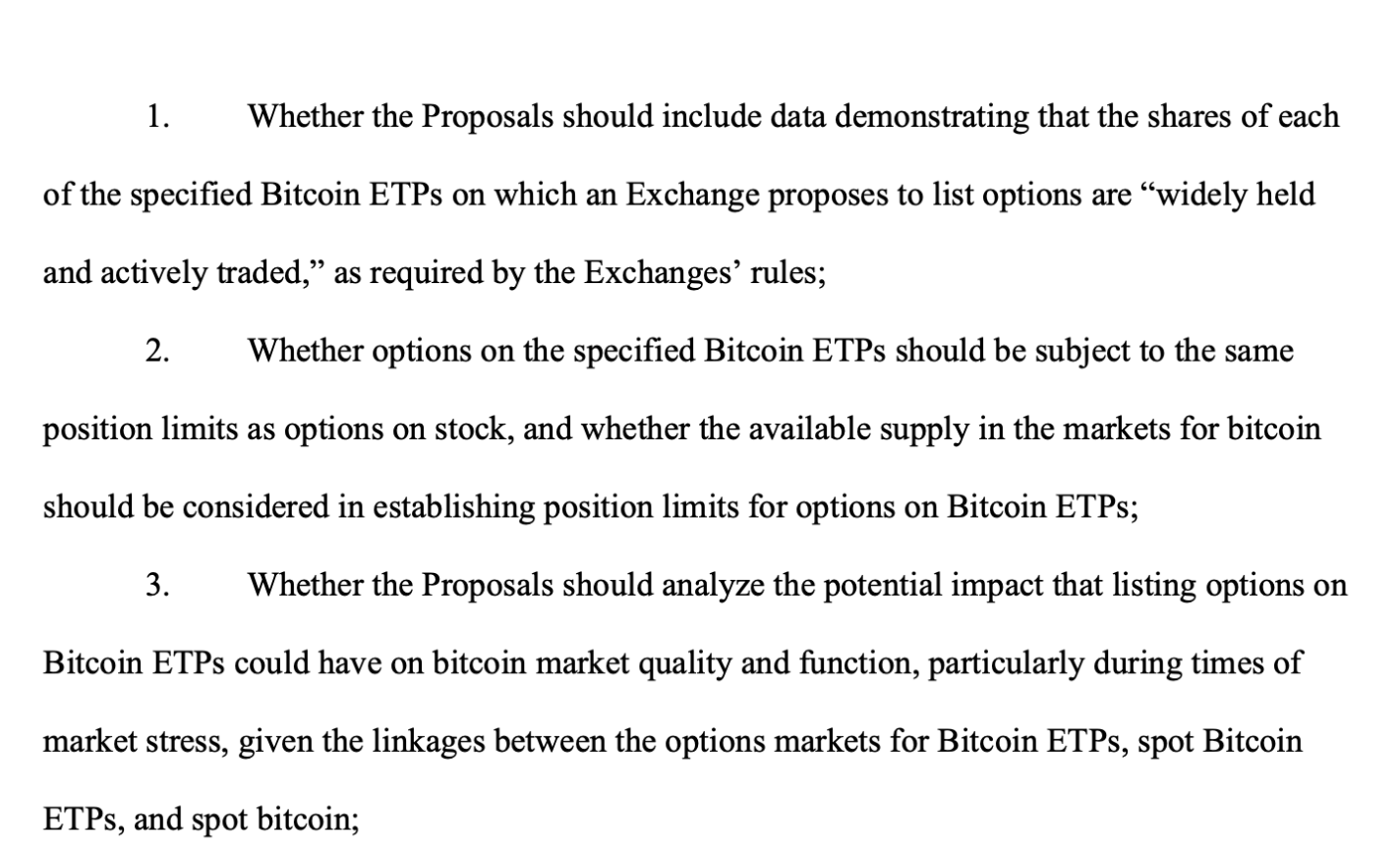 US lawmakers urge SEC to approve Bitcoin options trading