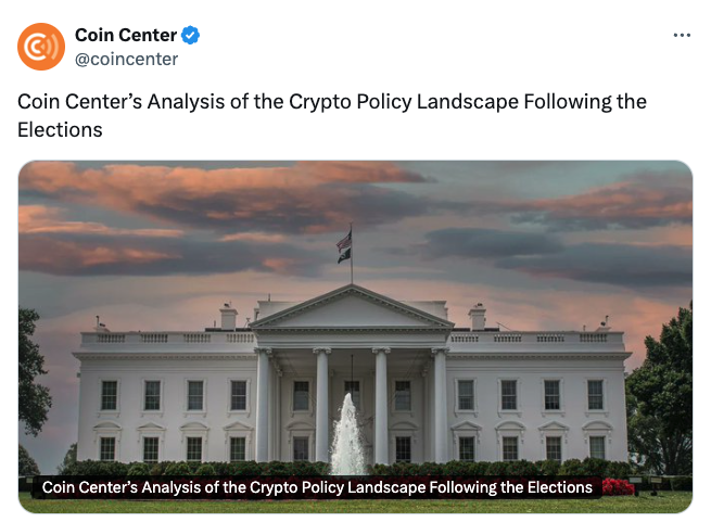 Coin Center warns US policies could scare away crypto investors despite Trump win